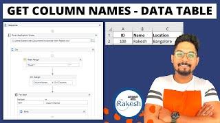 How to Get Column Names from DataTable in UiPath