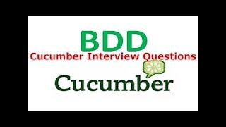 BDD Cucumber Interview Questions
