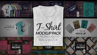 T-Shirt Mock Up Promo Pack 4K After Effects Templates