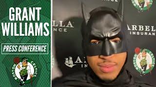 Grant Williams Fields Questions as Batman | Celtics vs Wizards