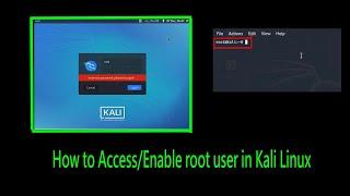 How To Access root user account || Enable root user || in Kali Linux