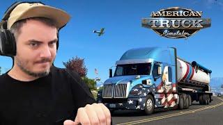 Мэддисон катается по Америке и отвечает на вопросы в American Truck Simulator