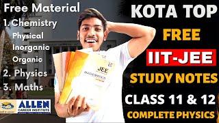 Kota IITJEE 2023 Free Study Material| Complete Class 11 & 12 Physics Handwritten  Kota Notes #jee