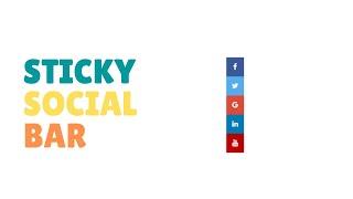 Sticky Social Bar | Social Media Icons || By zainXpert