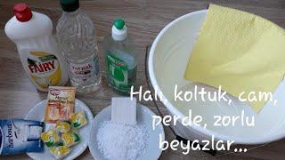 TEMİZLİKTE  pratik garantili  öneriler/Halı, koltuk, perde, beyazlar, cam.../Temizlik BÖLÜM:1