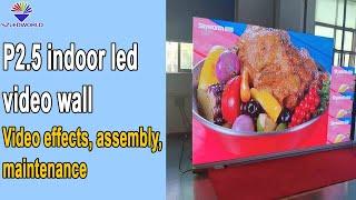 p2.5 indoor led video wall  screen display module wall assemble front service and installation