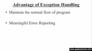 177. Advantage of Exception Handling in Java Programming (Hindi)