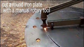 Cara memotong plat besi bentuk bulat (How to cut a round iron plate)