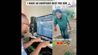 I MADE AN AMAPIANO BEAT FOR HIM  #killorbeezbeatz #theredhairproducer