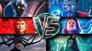 Thor vs Storm, Scarlet witch vs Zeus,Hela vs Lady Death(Sunday with SUPERBATTLE)