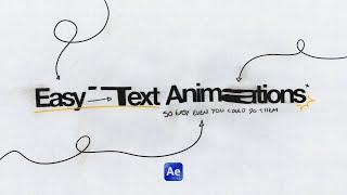 Easy Text Animations in After Effects (Tutorial)