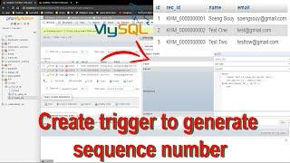 Create trigger to generate sequence number in MySQL
