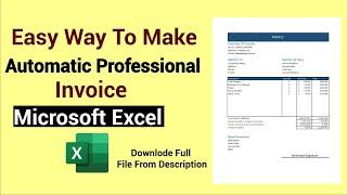 Creating Professional Invoice in Excel | Free Template | Receipt Making Tutorial