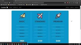 Website Pricing Template | HTML5, CSS3, JavaScript