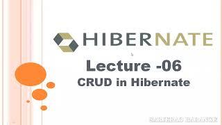 crud operations in hibernate. insert, update, delete and select in hibernate.