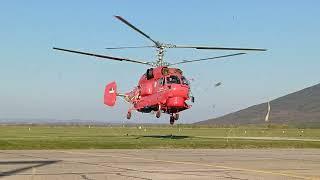 Serbian Police Helicopter Unit Kamov-32 take-off from Vršac Airport, Serbia