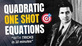 Quadratic Equations ONE Shot  with TRICKS |All Formulas under 10 minutes|#quadraticequation #jee