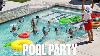 BIRTHDAY POOL PARTY SO WILD WE HAD TO HIRE A LIFEGUARD | 15 KIDS CELEBRATING HAZY'S 8TH BIRTHDAY