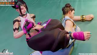 Chun Li Feet Tickled by Juri Han