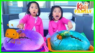 Giant Ice Balloons Melting Animals Easy DIY Science Experiments for kids!!!