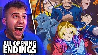 GOATED OPENINGS!! Fullmetal Alchemist Brotherhood Opening & Endings 1-5 REACTION | Anime OP Reaction