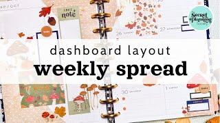 Happy Planner | Plan With Me | Dashboard Layout Spread Sep 25 - Oct 01 | The Secret Planning Society