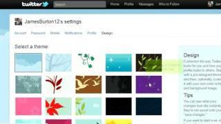 Twitter - How to change your profile theme