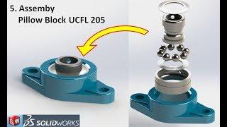 Solidworks Tutorial Bearing Pillow Block UCFL 205 Assembly