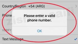 Apple ID Fix Please Enter a Vaild phone number Problem Solve in iPhone