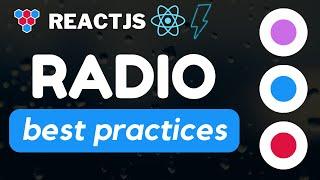 React Radio Component // Best Practices