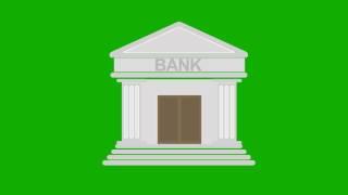 Animated Bank Building Green Screen