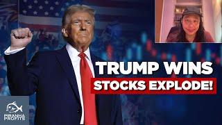 Trump Wins. Stocks Explode Higher!