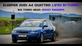 #SLEEPER PROJECT #BITURBO #AUDI A4 B6 1.9TDI AVF #QUATTRO @ BIG TURBO 4BAR+ BOOST @ #6300RPM!!!