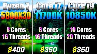 Ryzen 7 5800X3D vs Core i7 11700K vs Core i9 10850K | PC Gameplay Tested