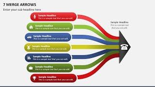 7 Merge Arrows Animated PPT Template