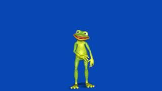 4k Frog dancing green screen | Blue Screen royalty free | Stock footage Animation | Chroma key video