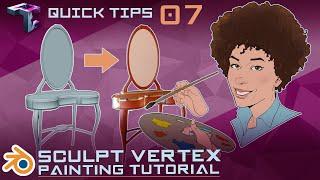 QUICK TIPS | Sculpt Vertex Painting Tutorial  (New Blender 2.9 Feature)