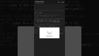 beginner programmer check the leap year in python program in mobile ️️