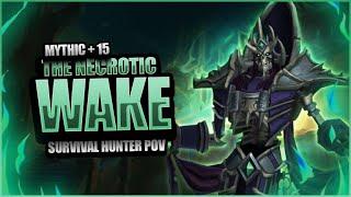 Necrotic Wake +15 | Survival Hunter (1.1kio) | WoW Shadowlands 9.0 Mythic+ Dungeon