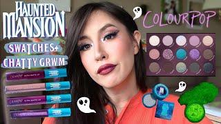 COLOURPOP DISNEY HAUNTED MANSION COLLECTION SWATCHES, REVIEW + TUTORIAL +CHATTY GET READY WITH ME