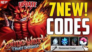 *NEW* ALL WORKING DREAM UPDATE PART 2 CODES FOR ANIME WORLD TOWER DEFENSE! ROBLOX AWTD CODES