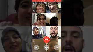 Testing the 8 way video call on whatsapp