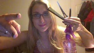 ASMR Hair Cut Role Play, Corte de Pelo en Español - hand movements, tongue clicks, acento