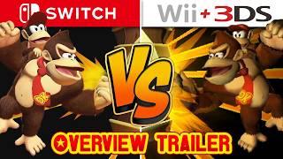 NEW Donkey Kong Country Returns HD Graphics Comparison - Switch vs. Wii & 3DS (Overview Trailer)