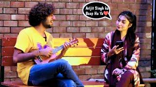 Totla Singing Prank | Singing Chand Baliean Song With Ukelele | Prank on Cute Girls By JJ