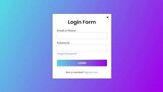 login form in html css and bootstrap 5 | responsive