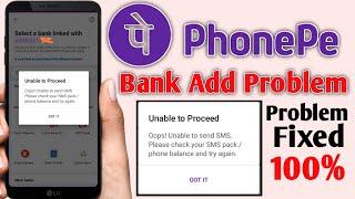Phonepe Bank Add Problem Fixed | How To Fixed Phonepe Bank Add Unable to Proceed | Opps ! Unable to