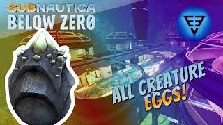 Hatching all creature eggs! Subnautica Below Zero