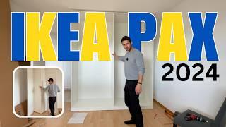 How to Assemble NEW IKEA PAX WARDROBE 2024 ( Part 1 ) COLUMNS CABINETS