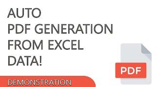 One Click - Excel Data To Multiple PDFs (No PowerApps Premium!) - Demonstration